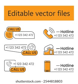 Sehr einfach zu bedienen! Anruf und Hotline-Element-Set