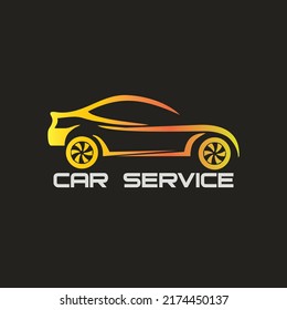 very elegant four or more wheel car service logo
