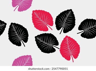 Very exclusive leaf motif composition suitable for various purposes
