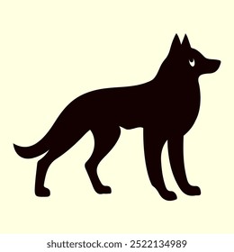 It is a very Eye Catching Dog Silhouette Design for graphic icon elements as like as logo design, t shirt design or others.