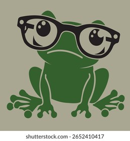 A very familiar and cool colored frog animal vector image design is very suitable for t-shirt images, visit my account because there are still many other vectors