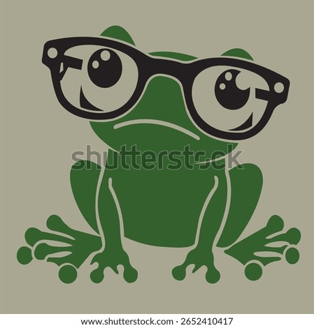 A very familiar and cool colored frog animal vector image design is very suitable for t-shirt images, visit my account because there are still many other vectors