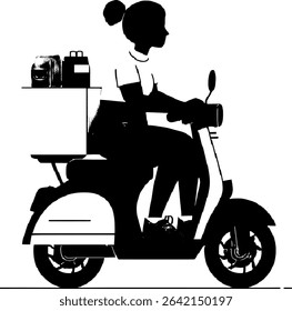 Serviço de entrega de motocicleta muito rápido