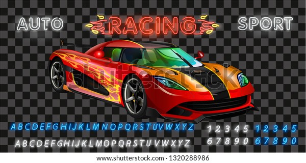Very fast racing machine. Auto racing at\
Le Mans. Ring races. Of twenty-hour race. Icon of motorsports.\
Painted racing car. Front view. Car\
design
