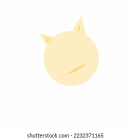 very flat cat face illustration suitable for background.