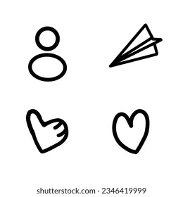 ilustración de iconos muy plana y simple