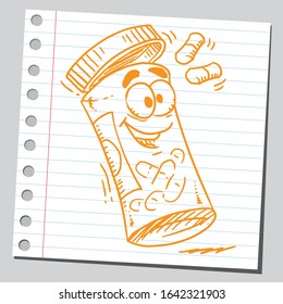 Very funny cartoon prescription bottle.