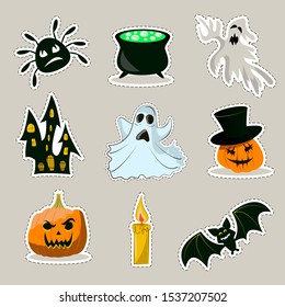 
very funny dotted halloween stickers 