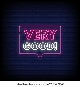Very Good Neon Signs Style Text Vector