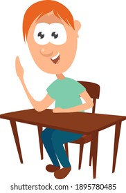 Very good student, illustration, vector on white background