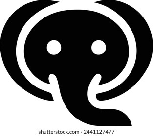 a very handsome adult elephant head
 simple