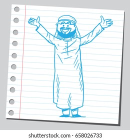 Very happy arab business man