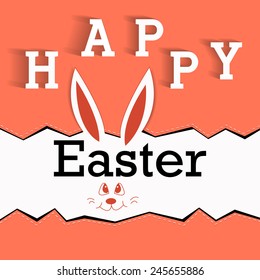 Very Happy Easter - Easter bunny ears vector