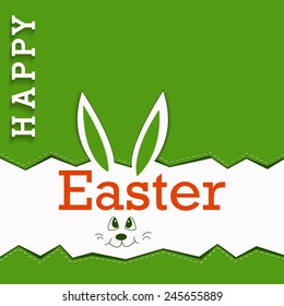 Very Happy Easter - Easter bunny ears vector