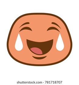very happy emoji kawaii character