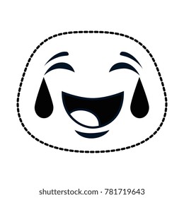 very happy emoji kawaii character