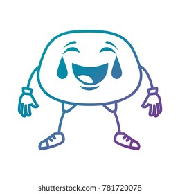 very happy emoji kawaii character