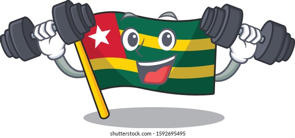 Very happy flag togo Scroll character with money on hands