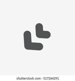 Very heavy bold forward arrow vector icon on gray background