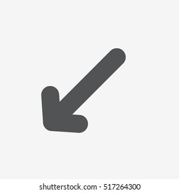 Very heavy bold forward arrow vector icon on gray background