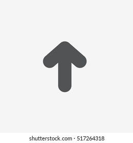 Very heavy bold forward arrow vector icon on gray background