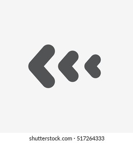 Very heavy bold forward arrow vector icon on gray background 