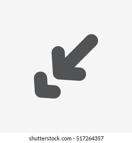 Very heavy bold forward arrow vector icon on gray background 