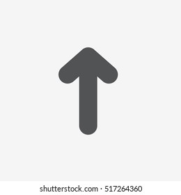 Very heavy bold forward arrow vector icon on gray background 