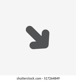 Very heavy bold forward arrow vector icon on gray background 