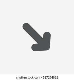 Very heavy bold forward arrow vector icon on gray background