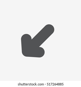 Very heavy bold forward arrow vector icon on gray background