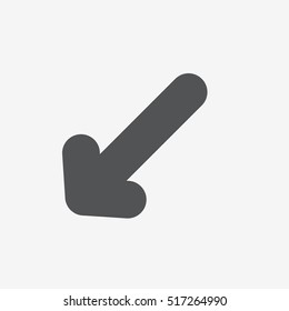 Very heavy bold forward arrow vector icon on gray background
