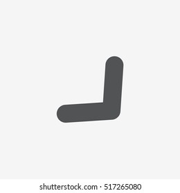 Very heavy bold forward arrow vector icon on gray background