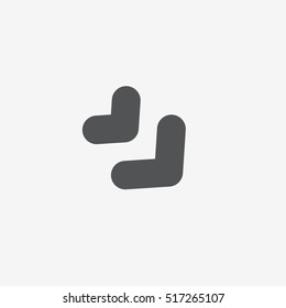 Very heavy bold forward arrow vector icon on gray background]