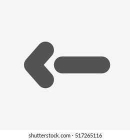 Very heavy bold forward arrow vector icon on gray background 