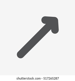 Very heavy bold forward arrow vector icon on gray background 