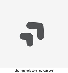 Very heavy bold forward arrow vector icon on gray background 