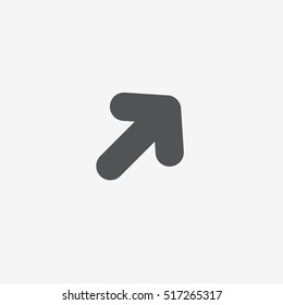 Very heavy bold forward arrow vector icon on gray background 