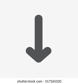 Very heavy bold forward arrow vector icon on gray background 