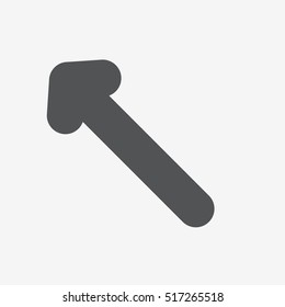 Very heavy bold forward arrow vector icon on gray background 