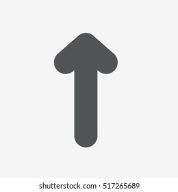 Very heavy bold forward arrow vector icon on gray background 