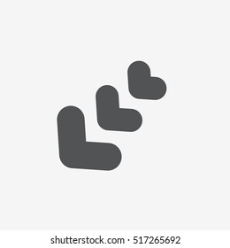 Very heavy bold forward arrow vector icon on gray background 