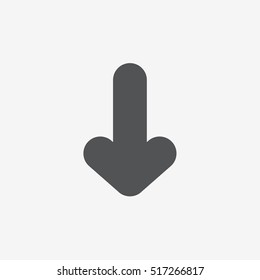 Very heavy bold forward arrow vector icon on gray background 