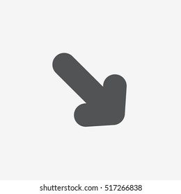 Very heavy bold forward arrow vector icon on gray background