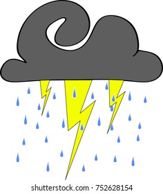 Very Heavy Rain Stock Vector (Royalty Free) 752628154 | Shutterstock