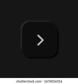 Very high detailed black user interface button for websites and mobile apps, vector illustration