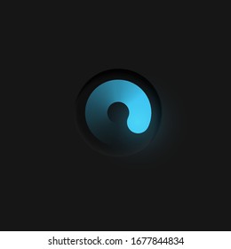 Very high detailed black user interface round loading button for websites and mobile apps, vector illustration