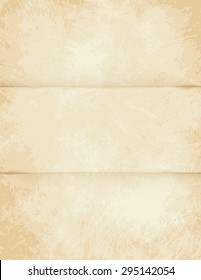 A very high detailed Full vector design for a folded old paper - parchment with light colors.
