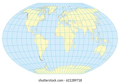 Very high detailed map of the world in Winkel Tripel projection with graticule. Centered in Europe and Africa. Elements of this image furnished by NASA