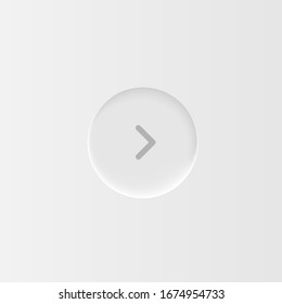 Very high detailed white user interface button for websites and mobile apps, vector illustration